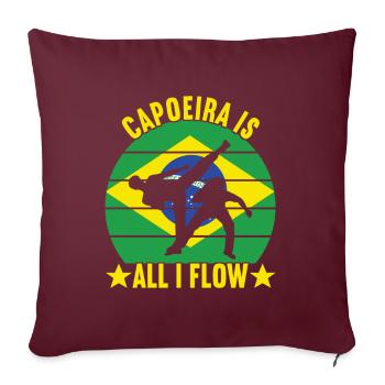 Capoeira Capoeirista - Housse de coussin décorative 45 x 45 cm - bordeaux - Devant