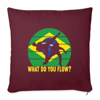 Capoeira Capoeirista - Housse de coussin décorative 45 x 45 cm - bordeaux - Devant