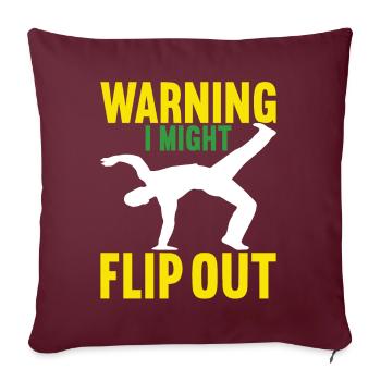Capoeira Capoeirista - Housse de coussin décorative 45 x 45 cm - bordeaux - Devant