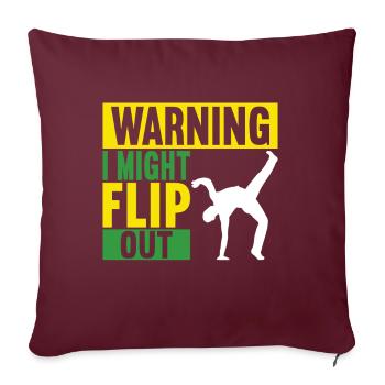 Capoeira Capoeirista - Housse de coussin décorative 45 x 45 cm - bordeaux - Devant
