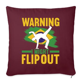 Capoeira Capoeirista - Housse de coussin décorative 45 x 45 cm - bordeaux - Devant