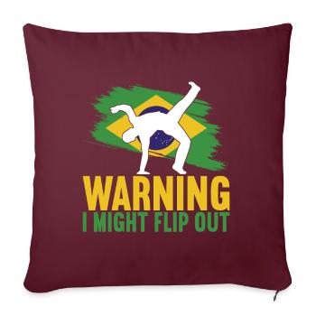 Capoeira Capoeirista - Housse de coussin décorative 45 x 45 cm - bordeaux - Devant