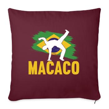 Capoeira Capoeirista - Housse de coussin décorative 45 x 45 cm - bordeaux - Devant