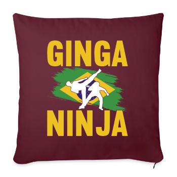 Capoeira Capoeirista - Housse de coussin décorative 45 x 45 cm - bordeaux - Devant