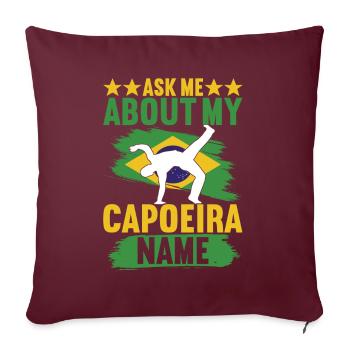 Capoeira Capoeirista - Housse de coussin décorative 45 x 45 cm - bordeaux - Devant