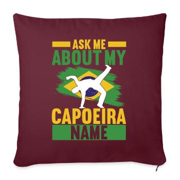 Capoeira Capoeirista - Housse de coussin décorative 45 x 45 cm - bordeaux - Devant