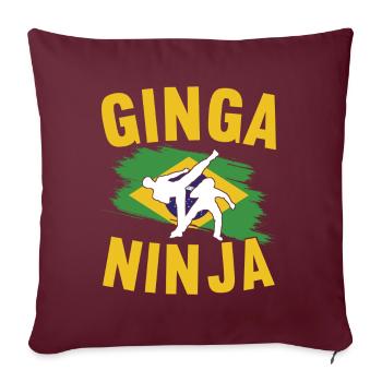 Capoeira Capoeirista - Housse de coussin décorative 45 x 45 cm - bordeaux - Devant