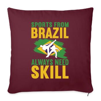 Capoeira Capoeirista - Housse de coussin décorative 45 x 45 cm - bordeaux - Devant