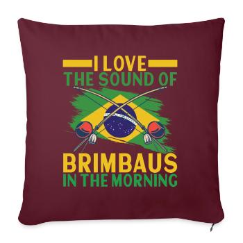 Capoeira Capoeirista - Housse de coussin décorative 45 x 45 cm - bordeaux - Devant