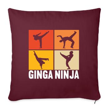 Capoeira Capoeirista - Housse de coussin décorative 45 x 45 cm - bordeaux - Devant