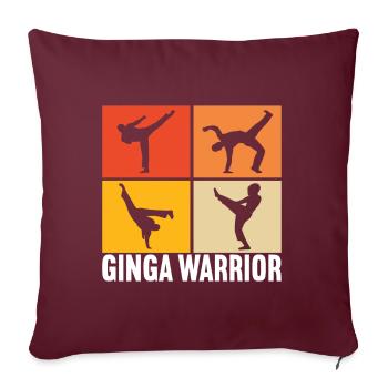 Capoeira Capoeirista - Housse de coussin décorative 45 x 45 cm - bordeaux - Devant