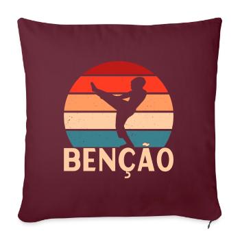Capoeira Capoeirista - Housse de coussin décorative 45 x 45 cm - bordeaux - Devant