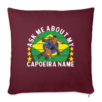 Capoeira Capoeirista - Housse de coussin décorative 45 x 45 cm - bordeaux - Devant