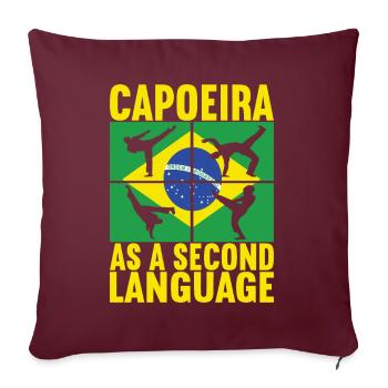 Capoeira Capoeirista - Housse de coussin décorative 45 x 45 cm - bordeaux - Devant