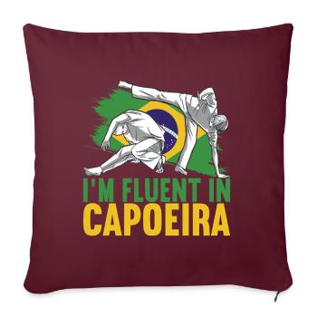 Capoeira Capoeirista - Housse de coussin décorative 45 x 45 cm - bordeaux - Devant