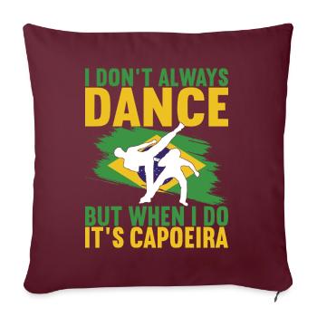 Capoeira Capoeirista - Housse de coussin décorative 45 x 45 cm - bordeaux - Devant