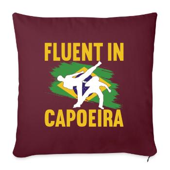 Capoeira Capoeirista - Housse de coussin décorative 45 x 45 cm - bordeaux - Devant