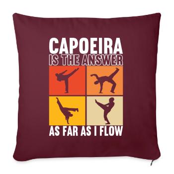 Capoeira Capoeirista - Housse de coussin décorative 45 x 45 cm - bordeaux - Devant