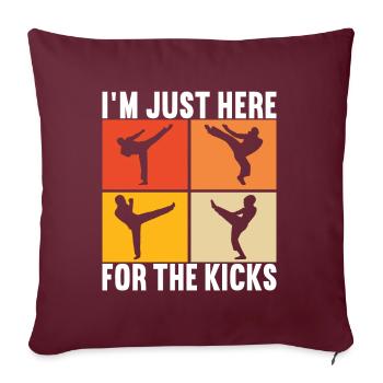 Capoeira Capoeirista - Housse de coussin décorative 45 x 45 cm - bordeaux - Devant
