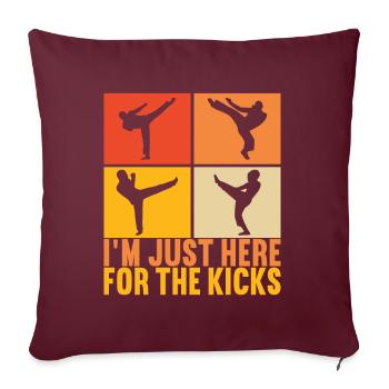 Capoeira Capoeirista - Housse de coussin décorative 45 x 45 cm - bordeaux - Devant