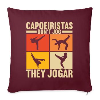 Capoeira Capoeirista - Housse de coussin décorative 45 x 45 cm - bordeaux - Devant