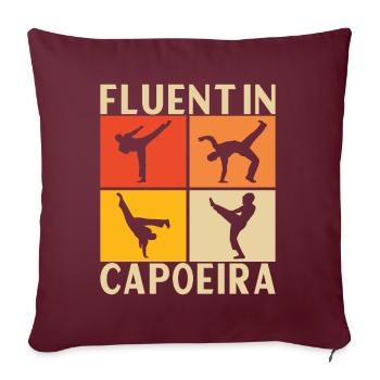 Capoeira Capoeirista - Housse de coussin décorative 45 x 45 cm - bordeaux - Devant