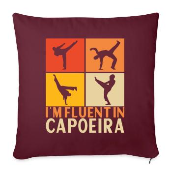 Capoeira Capoeirista - Housse de coussin décorative 45 x 45 cm - bordeaux - Devant