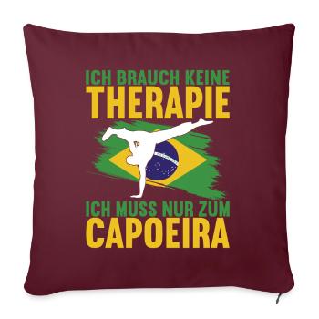 Capoeira Capoeirista - Housse de coussin décorative 45 x 45 cm - bordeaux - Devant