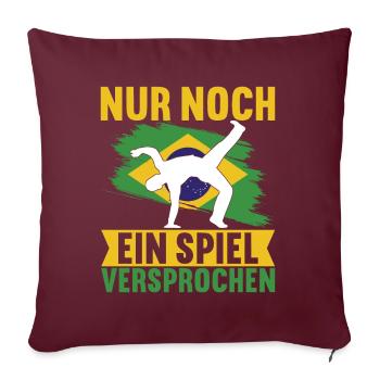 Capoeira Capoeirista - Housse de coussin décorative 45 x 45 cm - bordeaux - Devant