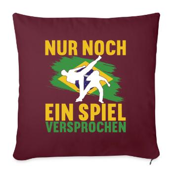 Capoeira Capoeirista - Housse de coussin décorative 45 x 45 cm - bordeaux - Devant
