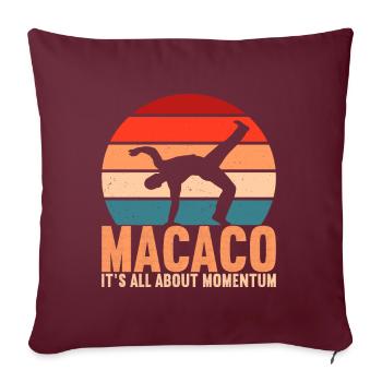 Capoeira Capoeirista - Housse de coussin décorative 45 x 45 cm - bordeaux - Devant