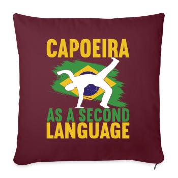 Capoeira Capoeirista - Housse de coussin décorative 45 x 45 cm - bordeaux - Devant