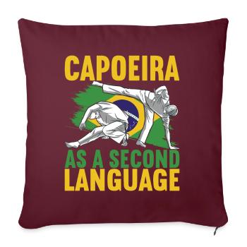 Capoeira Capoeirista - Housse de coussin décorative 45 x 45 cm - bordeaux - Devant