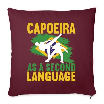 Capoeira Capoeirista - Housse de coussin décorative 45 x 45 cm - bordeaux - Devant