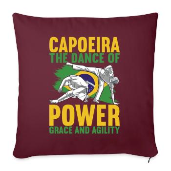 Capoeira Capoeirista - Housse de coussin décorative 45 x 45 cm - bordeaux - Devant