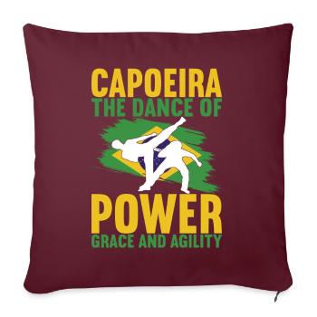 Capoeira Capoeirista - Housse de coussin décorative 45 x 45 cm - bordeaux - Devant