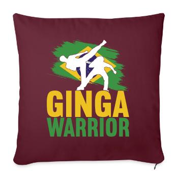 Capoeira Capoeirista - Housse de coussin décorative 45 x 45 cm - bordeaux - Devant