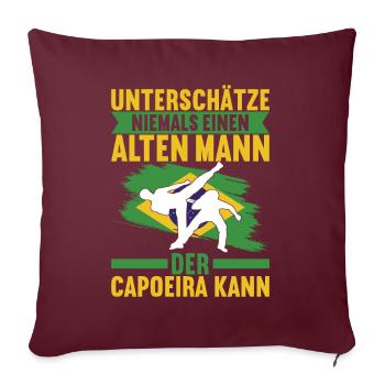 Capoeira Capoeirista - Housse de coussin décorative 45 x 45 cm - bordeaux - Devant