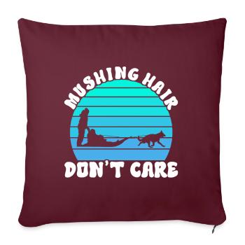 Traîneau Chiens de traîneau - Housse de coussin décorative 45 x 45 cm - bordeaux - Devant