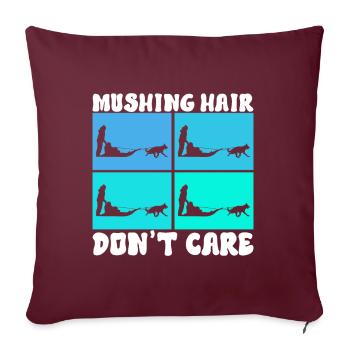 Traîneau Chiens de traîneau - Housse de coussin décorative 45 x 45 cm - bordeaux - Devant