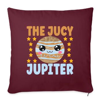 Astronomie Mignonne Planète Système Solaire Galaxie - Housse de coussin décorative 45 x 45 cm - bordeaux - Devant