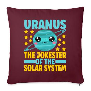 Astronomie Mignonne Planète Système Solaire Galaxie - Housse de coussin décorative 45 x 45 cm - bordeaux - Devant