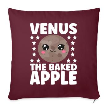Astronomie Mignonne Planète Système Solaire Galaxie - Housse de coussin décorative 45 x 45 cm - bordeaux - Devant