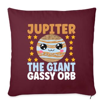 Astronomie Mignonne Planète Système Solaire Galaxie - Housse de coussin décorative 45 x 45 cm - bordeaux - Devant