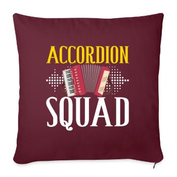 Accordéoniste Accordéoniste - Housse de coussin décorative 45 x 45 cm - bordeaux - Devant