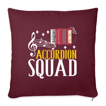Accordéoniste Accordéoniste - Housse de coussin décorative 45 x 45 cm - bordeaux - Devant