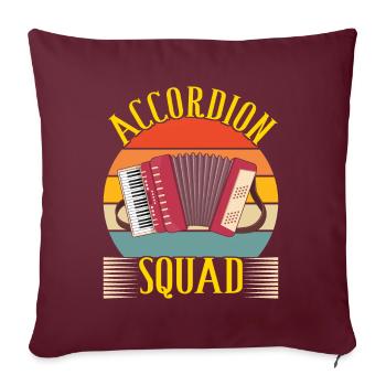 Accordéoniste Accordéoniste - Housse de coussin décorative 45 x 45 cm - bordeaux - Devant