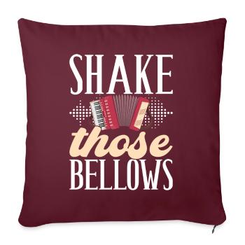 Accordéoniste Accordéoniste - Housse de coussin décorative 45 x 45 cm - bordeaux - Devant