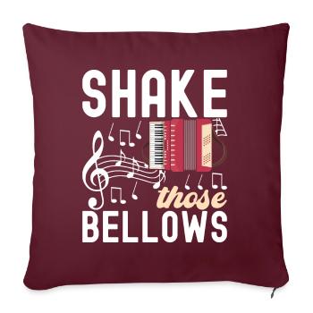 Accordéoniste Accordéoniste - Housse de coussin décorative 45 x 45 cm - bordeaux - Devant