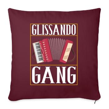 Accordéoniste Accordéoniste - Housse de coussin décorative 45 x 45 cm - bordeaux - Devant